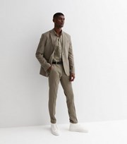 New Look Olive Skinny Suit Trousers